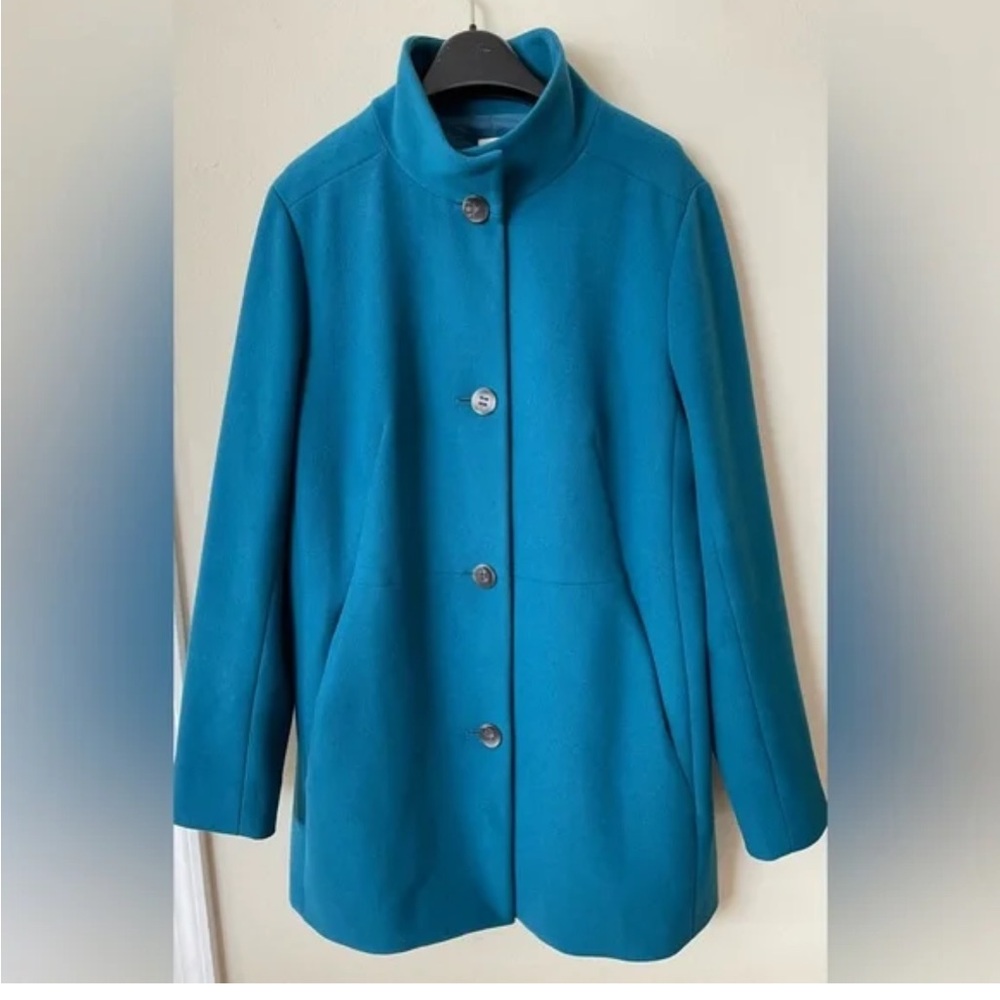 J. Jill Blue 3/4 Length Coat  size medium